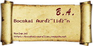 Bocskai Aurélián névjegykártya